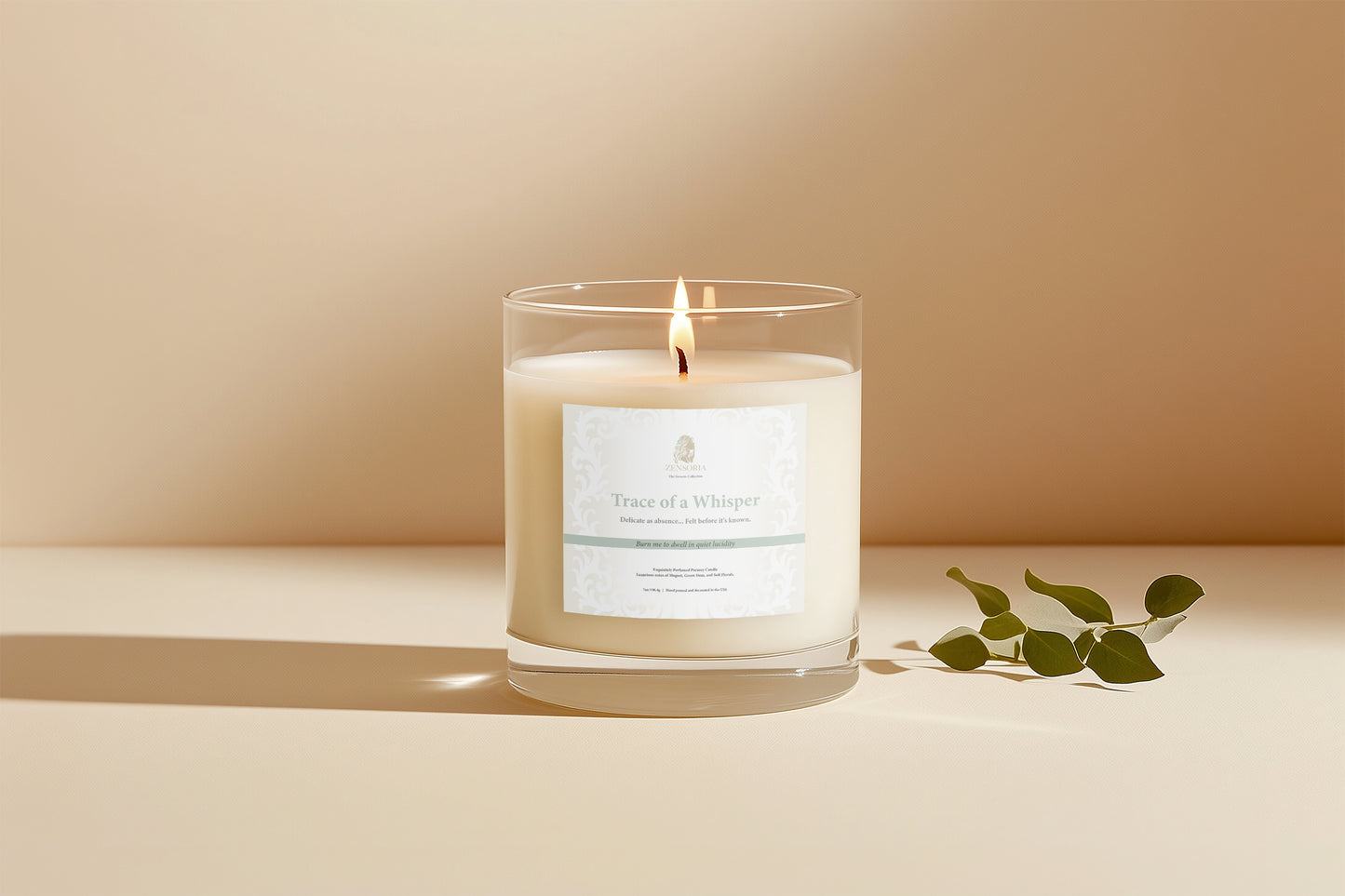 Trace of a Whisper 7oz Hand Poured Luxury Candle with Exquisite Floral Notes Parasoy Wax Candle - The Genesis Collection